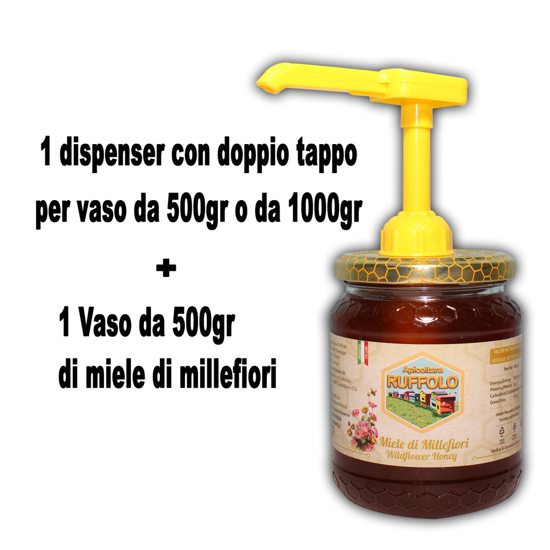 Kit 01 Dispenser - Dosamiele con 1 vaso Millefiori 500g